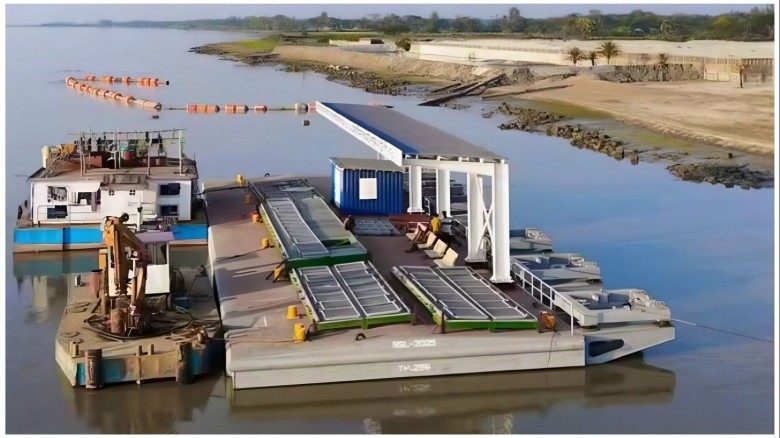 তমরদ্দি ঘাটে নতুন পল্টুন স্থাপন, লঞ্চযাত্রীদের ভোগান্তির অবস